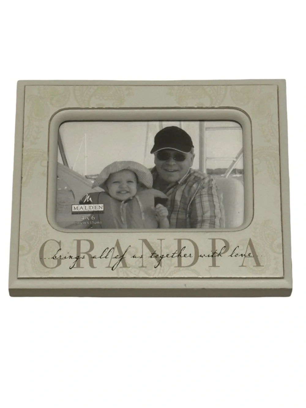Malden International Designs Grandpa 4x6 Photo Frame Rustic Sentimental